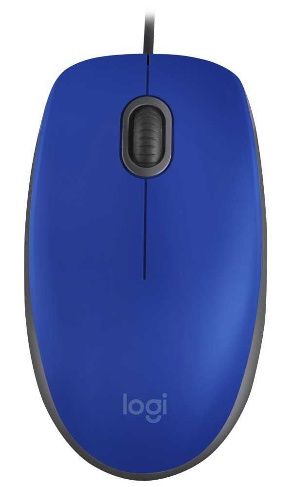 Logitech myš M110 Silent/ 3 tlačítka/ 1000dpi/ USB/ modrá
