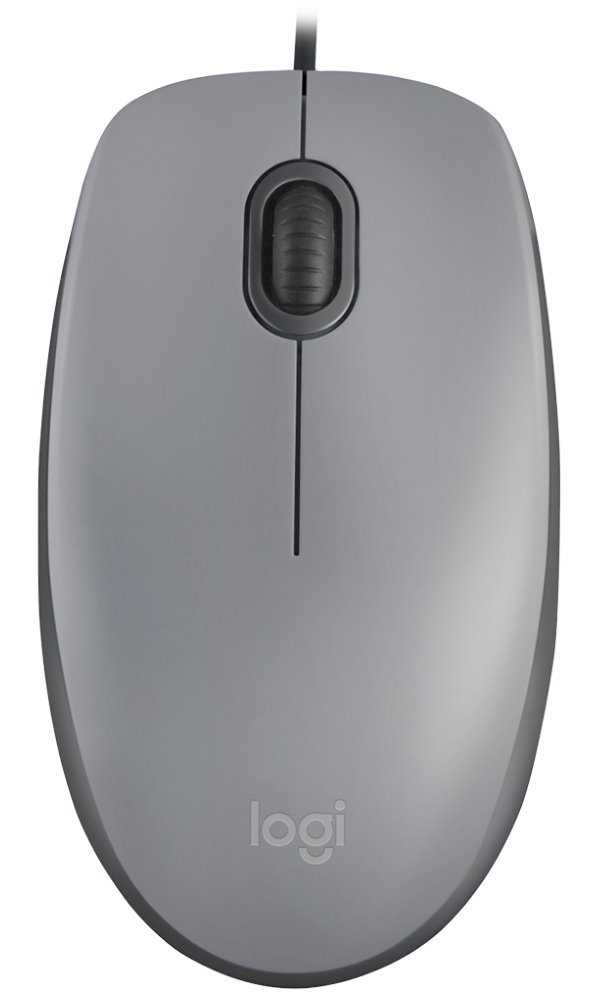 Logitech myš M110 Silent/ 3 tlačítka/ 1000dpi/ USB/ šedá