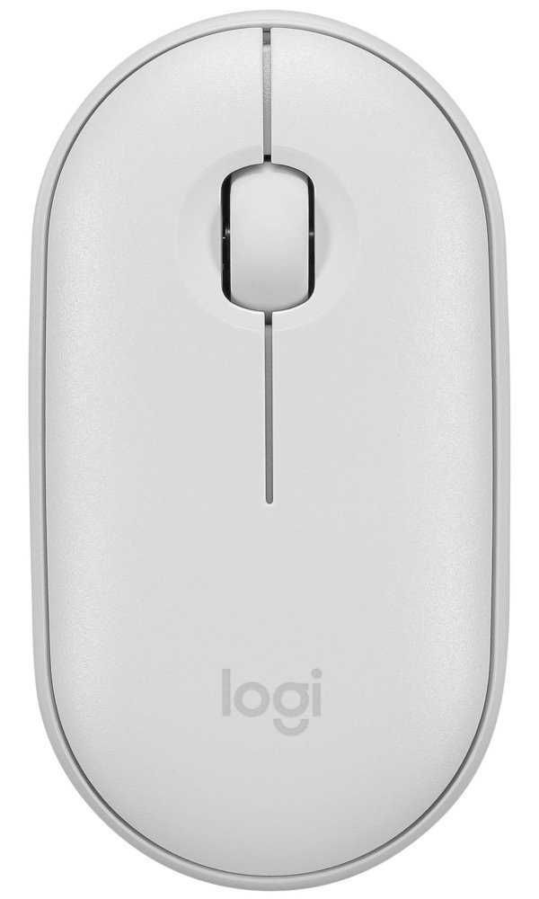 Logitech myš Pebble M350/ bezdrátová/ 3 tlačítka/ 1000dpi/ Bluetooth/ USB/ bílá