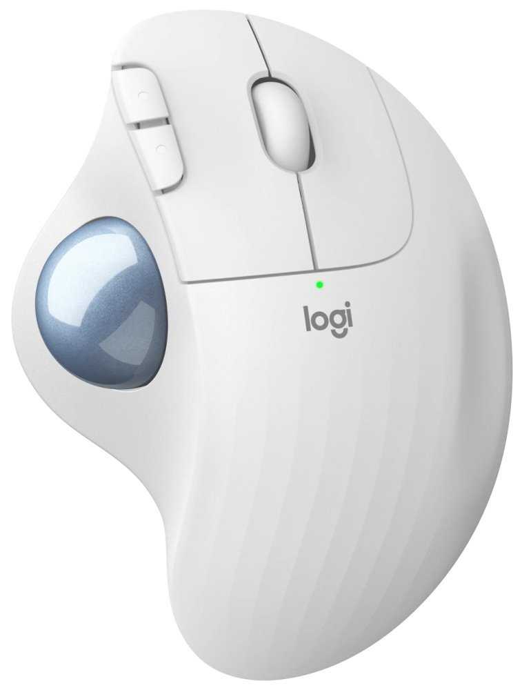 Logitech myš Trackball Ergo M575/ bezdrátová/ 5 tlačítek/ 2000dpi/ USB/ bílá
