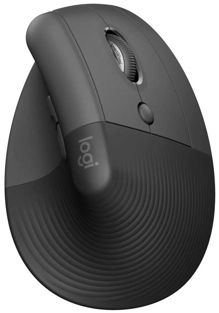 Logitech Lift Vertical Ergonomic Mouse - Graphite   Vertikální myš, optická, 6 tlačítek, bezdrátová, Bluetooth