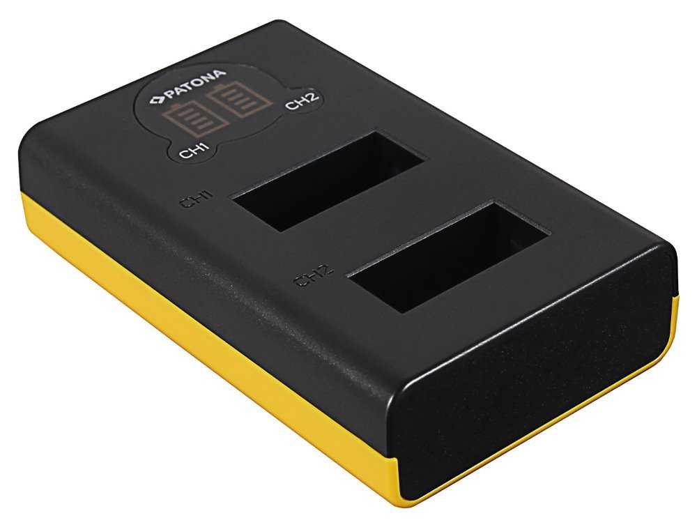 PATONA nabíječka pro digitální kameru Dual GoPro MAX s LCD/ micro USB/ USB Type-C