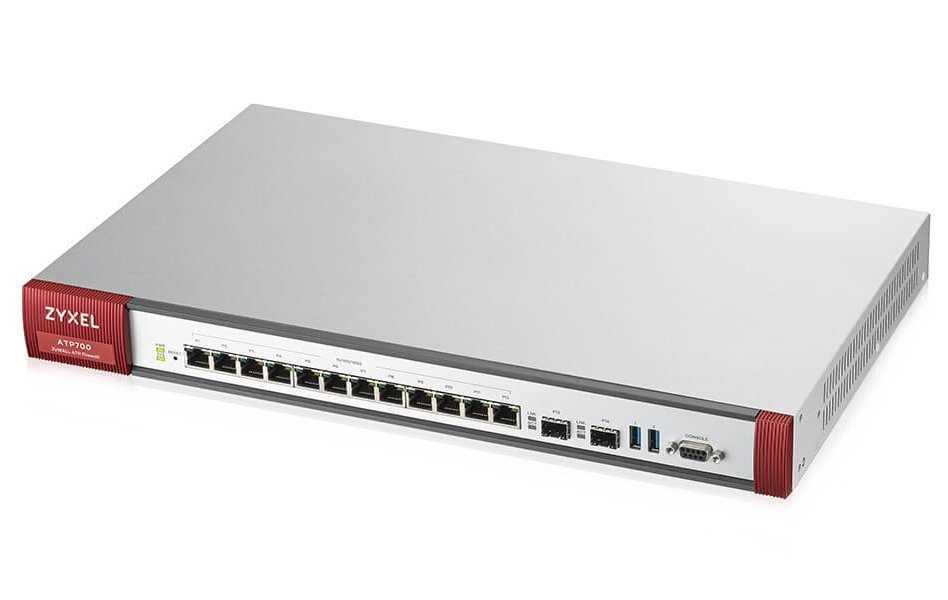 Zyxel ATP700   Firewall, 12x Gigabit user-definable ports, 2*SFP, 2* USB with 1 Yr Bundle