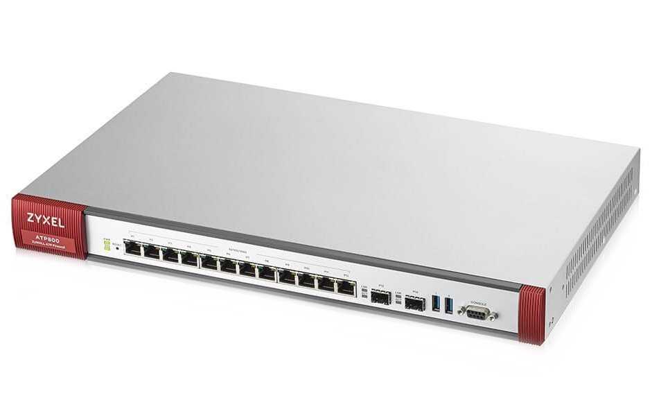 Zyxel ATP800   Firewall, 12x Gigabit user-definable ports, 2*SFP, 2* USB with 1 Yr Bundle