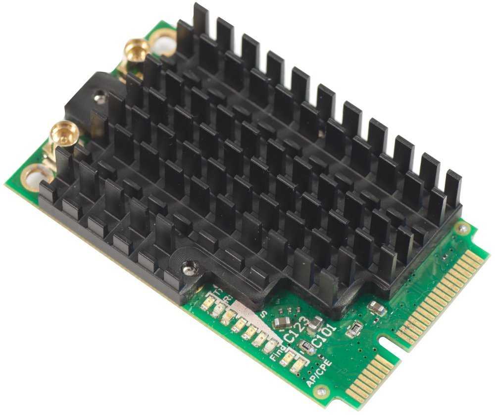 MikroTik R11e-2HPnD miniPCI-e karta 802.11b/g/n, Atheros AR9580 (2,4 GHz)