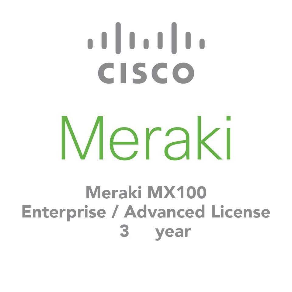 Cisco Meraki MX100 Advanced Security License and Support, 3 Years