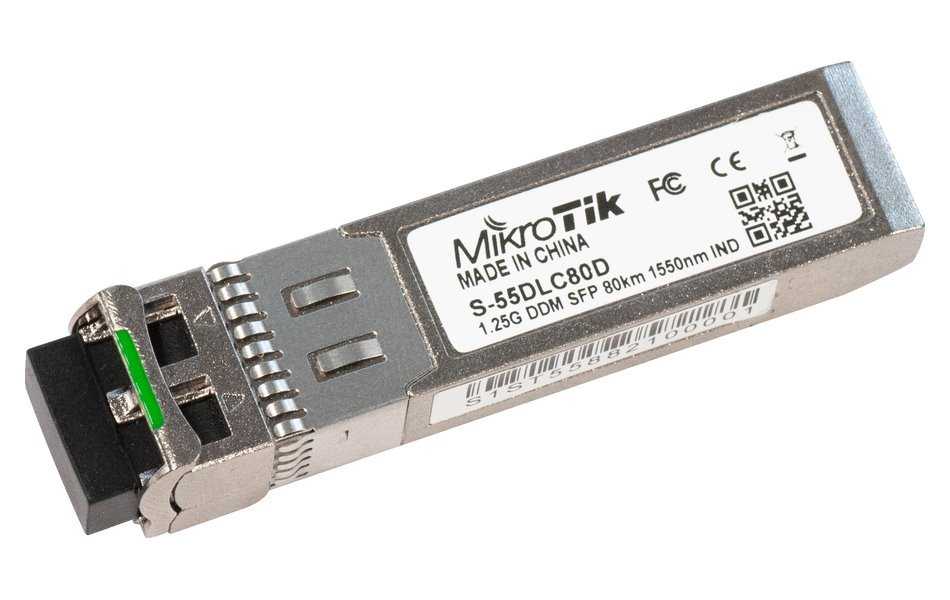 MikroTik S-55DLC80D SFP optický modul , SM, 80km, 1,25G, 1550Nm