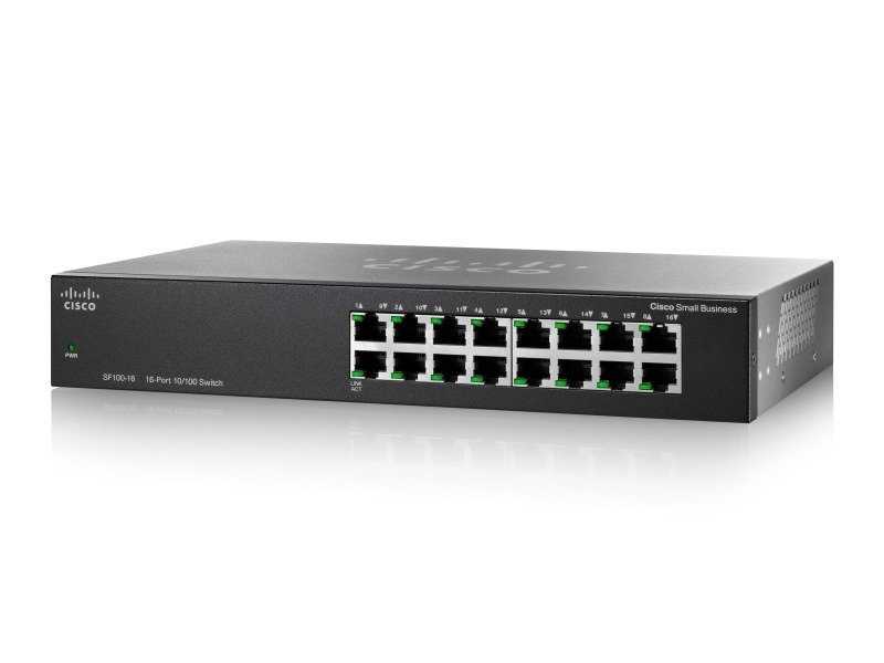 Cisco Switch SF110-16  16 x 10/100, unmanaged, Lifetime, fanless