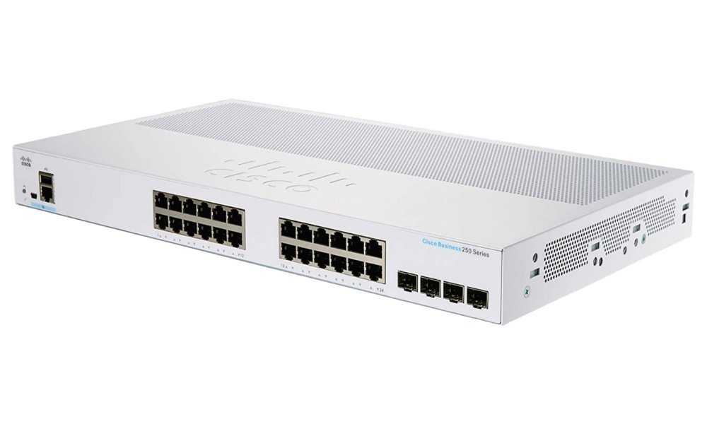 Cisco CBS250-24T-4X-EU 24-port GE Smart Switch, 24x GbE RJ-45, 4x 10G SFP+
