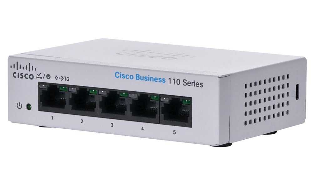 Cisco CBS110-5T-D-EU 5-port GE Unmanaged Switch, Desktop