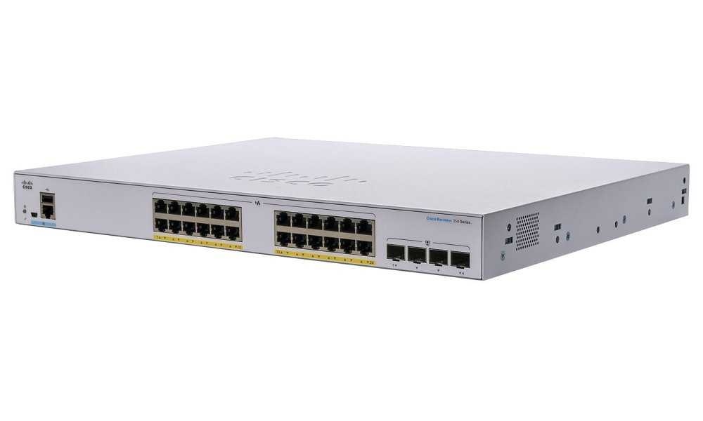 Cisco CBS350-24FP-4G-EU 24-port GE Managed Switch, Full PoE, 4x1G SFP