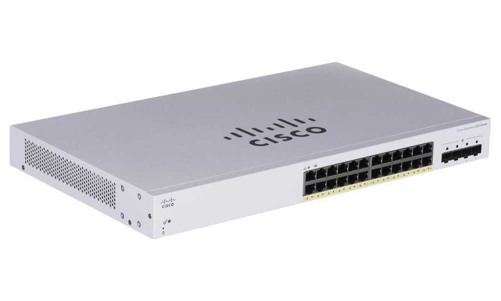 Cisco CBS220-24P-4G-EU 24-port GE Managed Switch, PoE, 4x1G SFP
