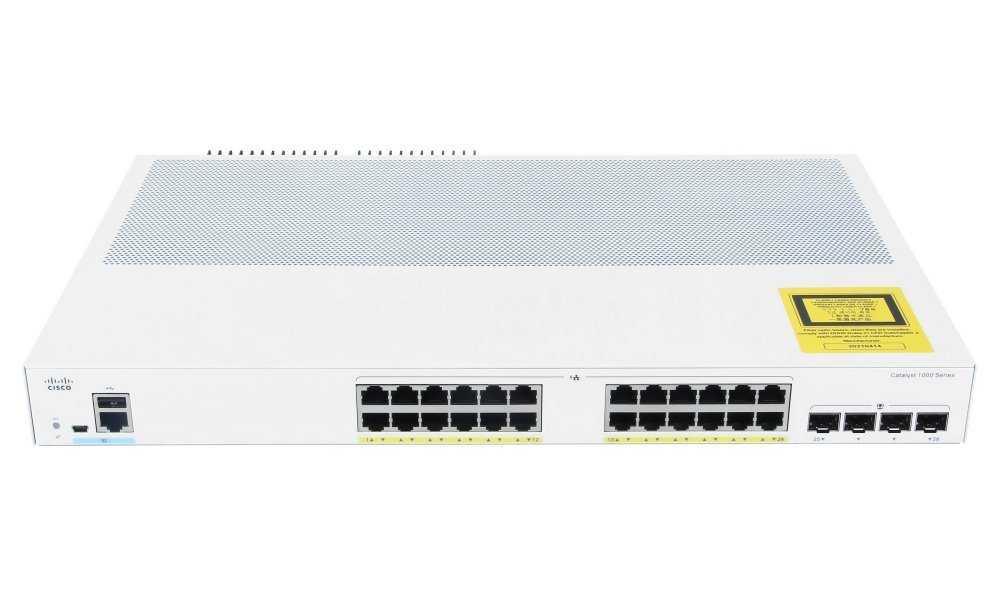 Cisco Catalyst 1000 - 24x 100/1000 LAN, 4x 100/1000 SFP, PoE (budget 195W)
