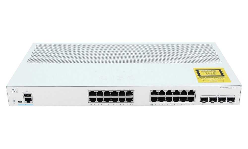 Cisco C1000-24T-4G-L - 24x Gbit LAN, 4x Gbit SFP, QOS/VLAN, 1x USB miniB, 1x USB A