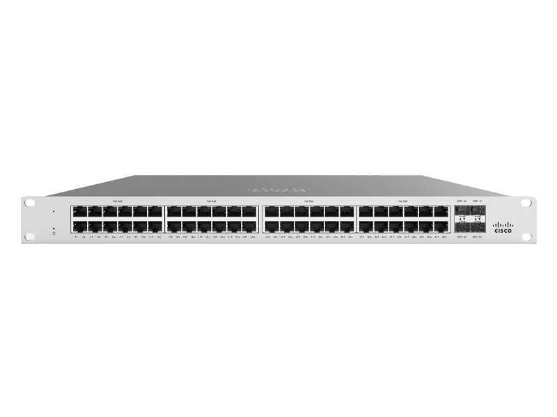 Cisco Meraki MS120-48LP   cloud managed switch, 48 x 10/100/1000 (PoE) + 4 x gigabit SFP - desktop,