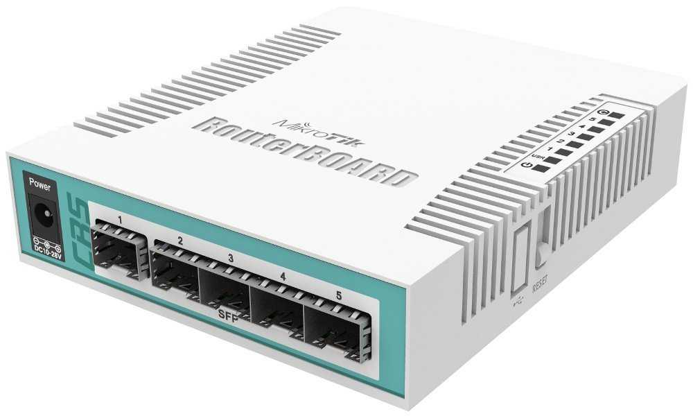MikroTik Cloud Router Switch 106-1C-5S, 5x SFP, 1x SFP, 1x Combo, Gbit, vč. L5