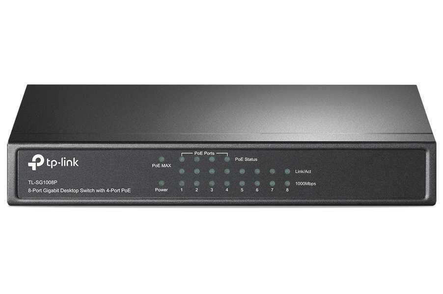 TP-Link TL-SG1008P/ switch 8x 10/100/1000Mbps/ 4x PoE/ 55W /