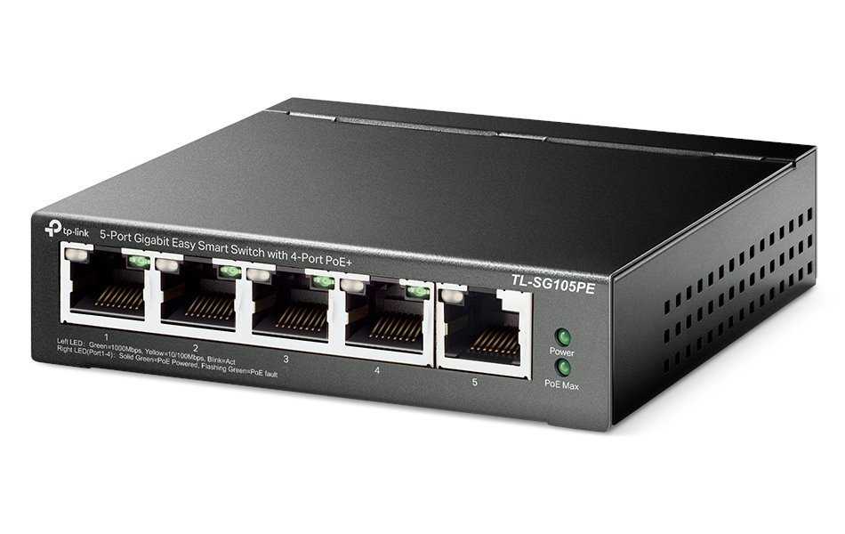 TP-Link TL-SG105PE/ 5-portový PoE switch / 4x PoE+