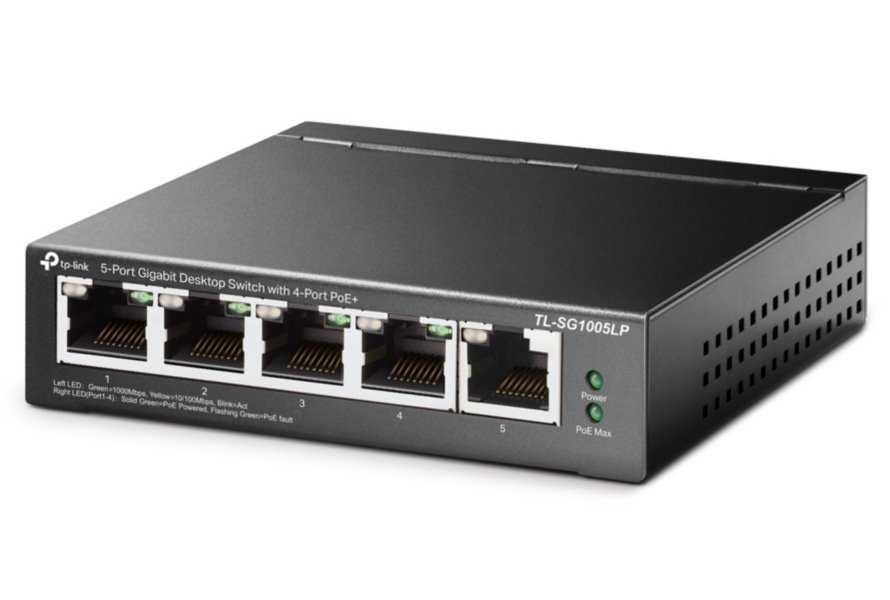 TP-Link TL-SG1005LP/ 5-portový PoE switch / 4x PoE+