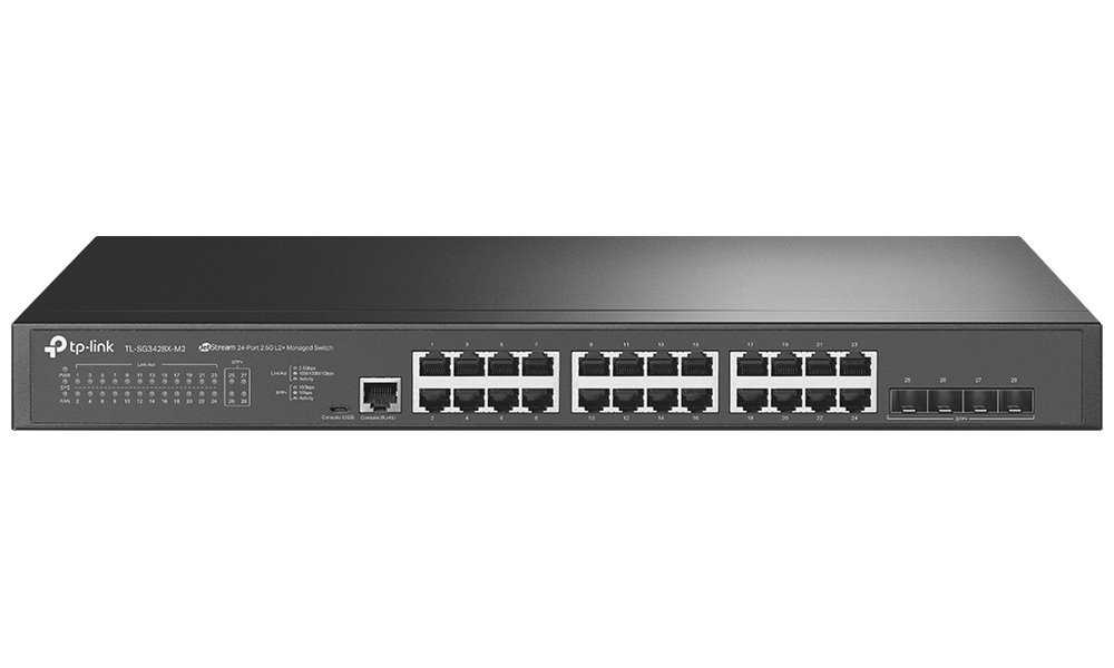 TP-Link TL-SG3428X-M2 JetStream 24-Port 2,5G L2+ Managed Switch, 4x SFP+, 24x 2,5Gbit LAN