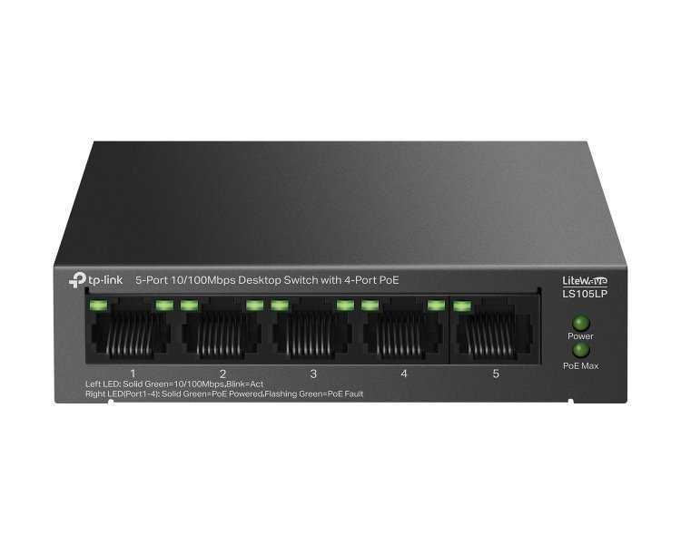 TP-Link LS105LP Switch 1x LAN, 4x LAN s PoE, 41W