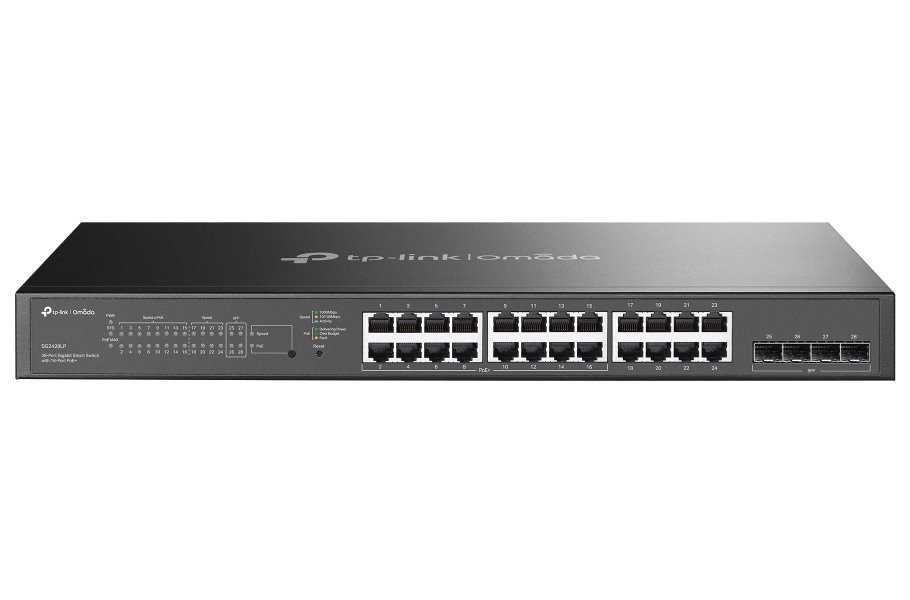 TP-Link SG2428LP, Omada 28-Port Gigabit Smart Switch 16-Port PoE+, 16 GLAN PoE+, 8x GLAN, 4x Gigabit SFP, 150W