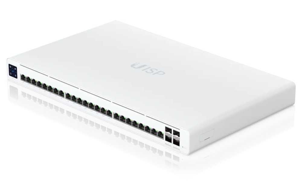 Ubiquiti UISP Switch Pro - 24x GbE, 4x SFP+, 16x PoE Out 27V (PoE budget 220 W)