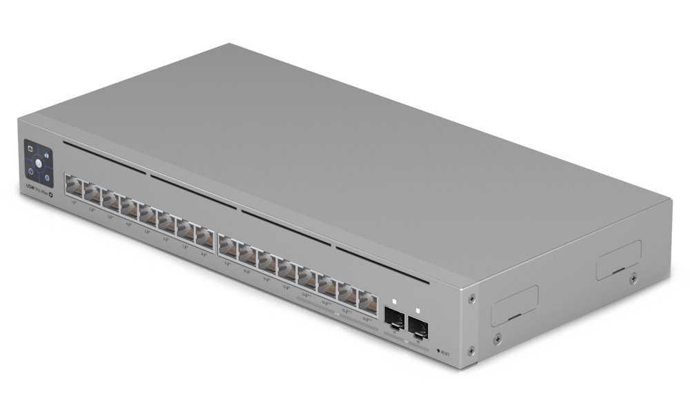 Ubiquiti UniFi Switch Pro Max 16 PoE - 4x 2.5GbE, 12x GbE, 2x SFP+, Etherlighting, PoE+/PoE++ (PoE budget 180W)