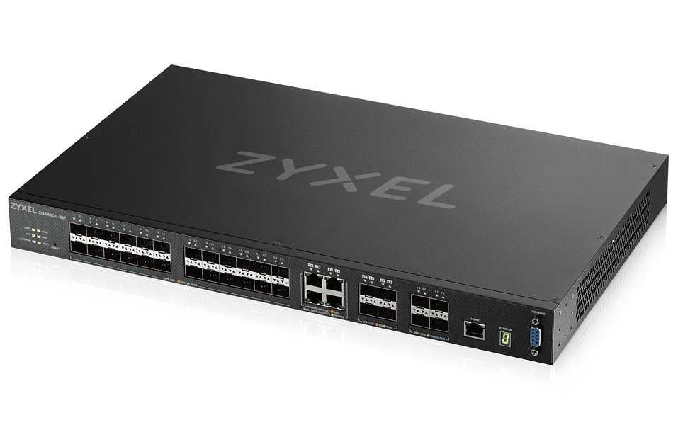 Zyxel XGS4600-32F  32-port Managed Layer3+ Gigabit switch, 24x Gigabit SFP + 4x Gigabit dual personality (RJ45/SFP) + 4x