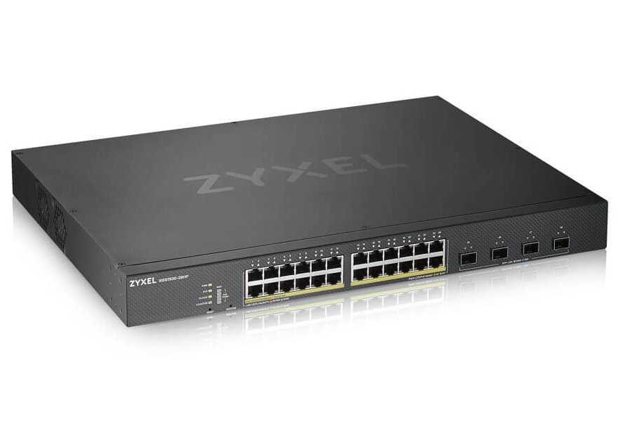 Zyxel XGS1930-28HP 28-port Smart Managed PoE Switch, 24x gigabit PoE, 4x 10G SFP+, hybrid mode, 375W PoE