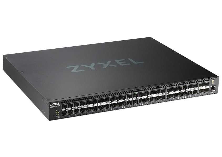 ZyXEL XGS4600-52F L3 Managed Switch, 48 port Gig SFP and 4x 10G SFP+, stackable, dual PSU