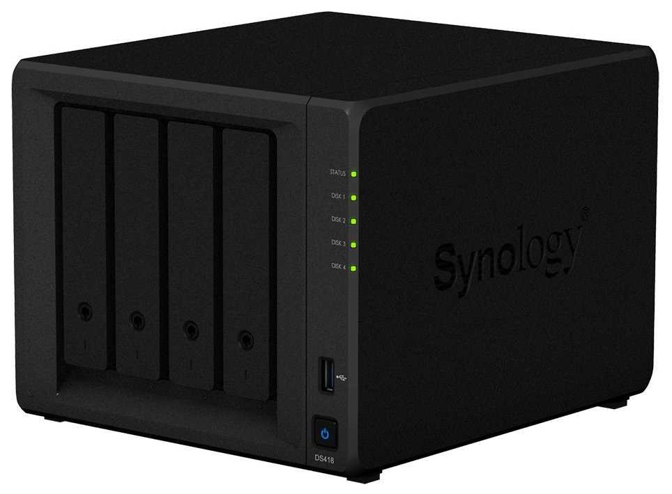 Synology DS418   4-Bay SATA, Realtek 4C 1,4 GHz, 2GB, 2xGbE LAN, 2xUSB 3.0