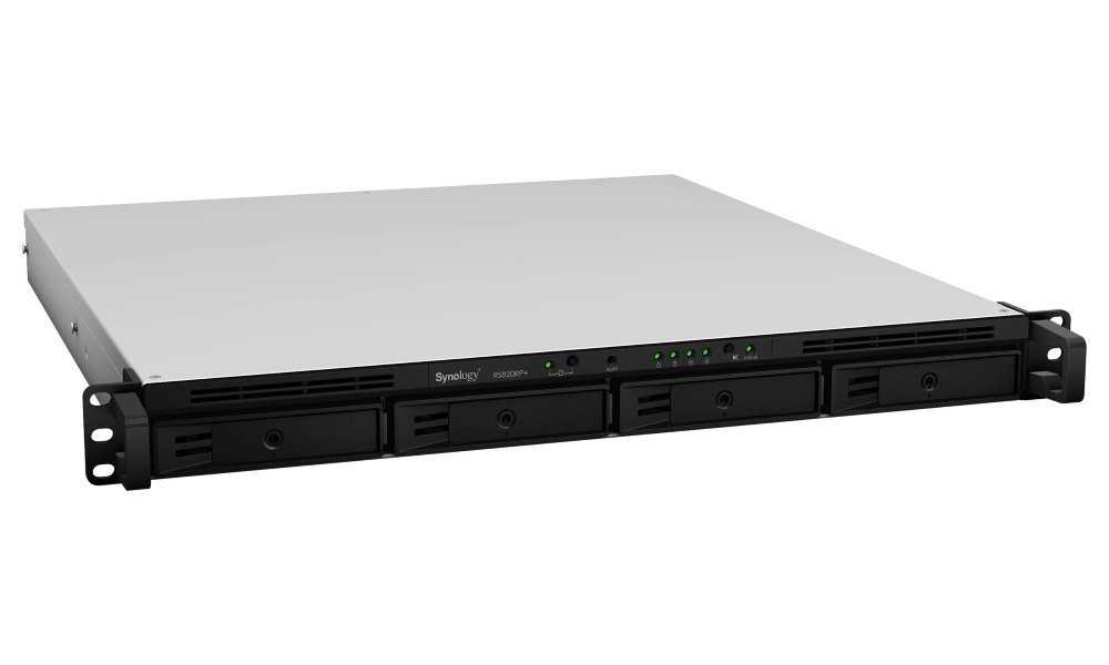 Synology RS820RP+   1U, 4x SATA, 2GB DDR4, 2x USB 3.0, 1x eSATA, 4x Gb LAN, redund. zdroj