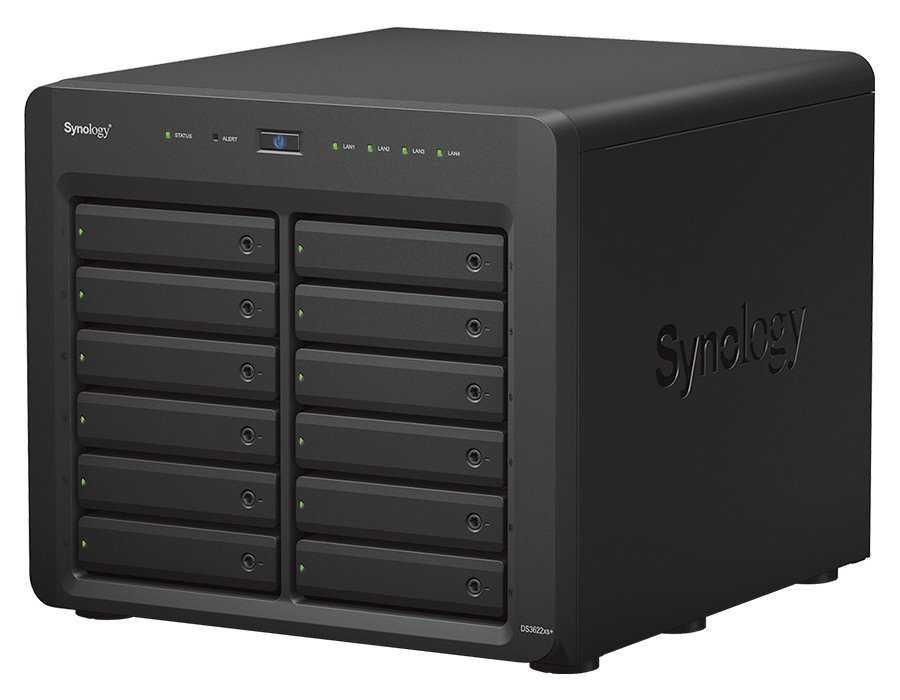 Synology DS3622xs+   12x SATA, 16GB RAM, 2x USB 3.0, 2x GbE, 2x 10GbE, 1x PCIe
