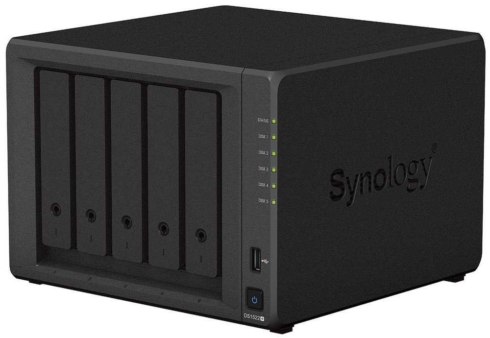 Synology DS1522+   5x SATA, 8GB RAM, 2x USB 3.0, 4x GbE, 1x PCIe