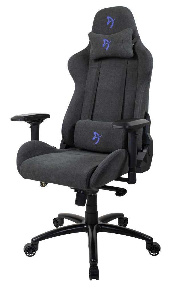 AROZZI herní židle VERONA Signature Soft Fabric/ látkový povrch/ černá/ modré logo