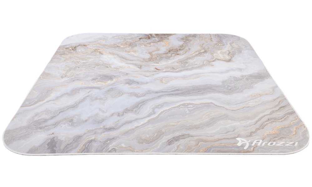 AROZZI Zona Quattro White Marble/ ochranná podložka na podlahu/ 116 x 116 cm/ design bílý mramor