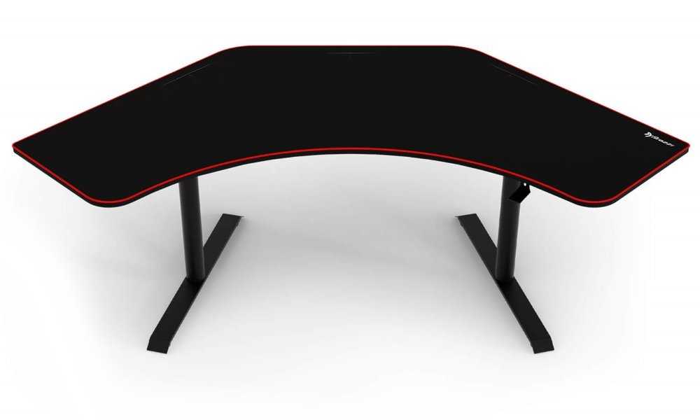 AROZZI herní stůl ARENA ANGELO Black/ rohový/ černý s červeným okrajem