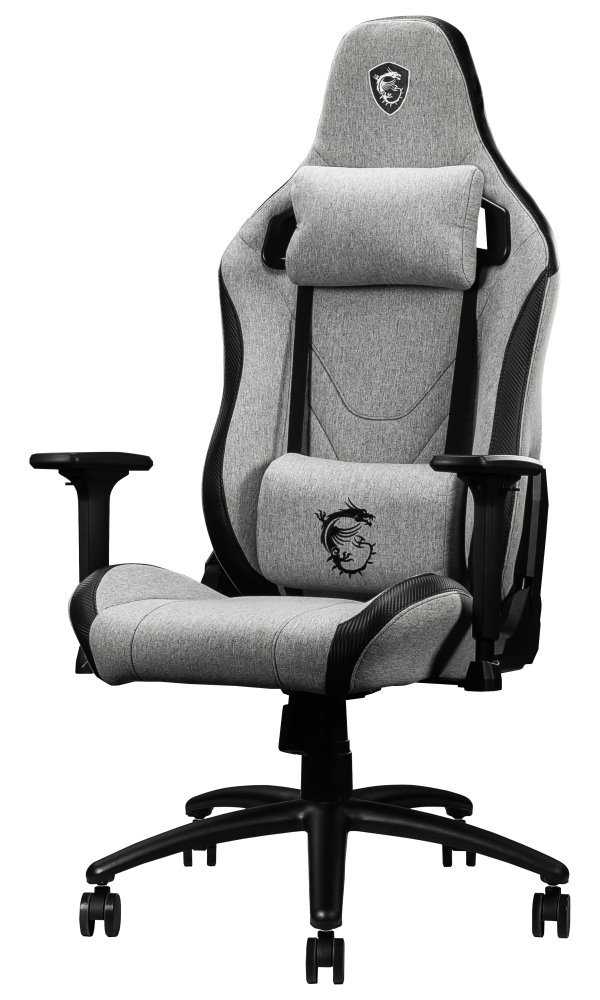 MSI herní/kancelářská židle MAG CH130I FABRIC/ látkový potah/ světle šedá/ brzda na kolečkách