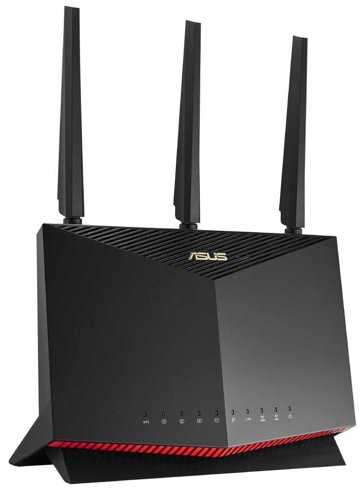 ASUS RT-AX86U Dual-Band Wireless AX5700 Gbit Router, WiFi 6, 1x 2.5G WAN/LAN, 1x GbE WAN, 4x GbE LAN, 2x USB 3.2 Gen 1