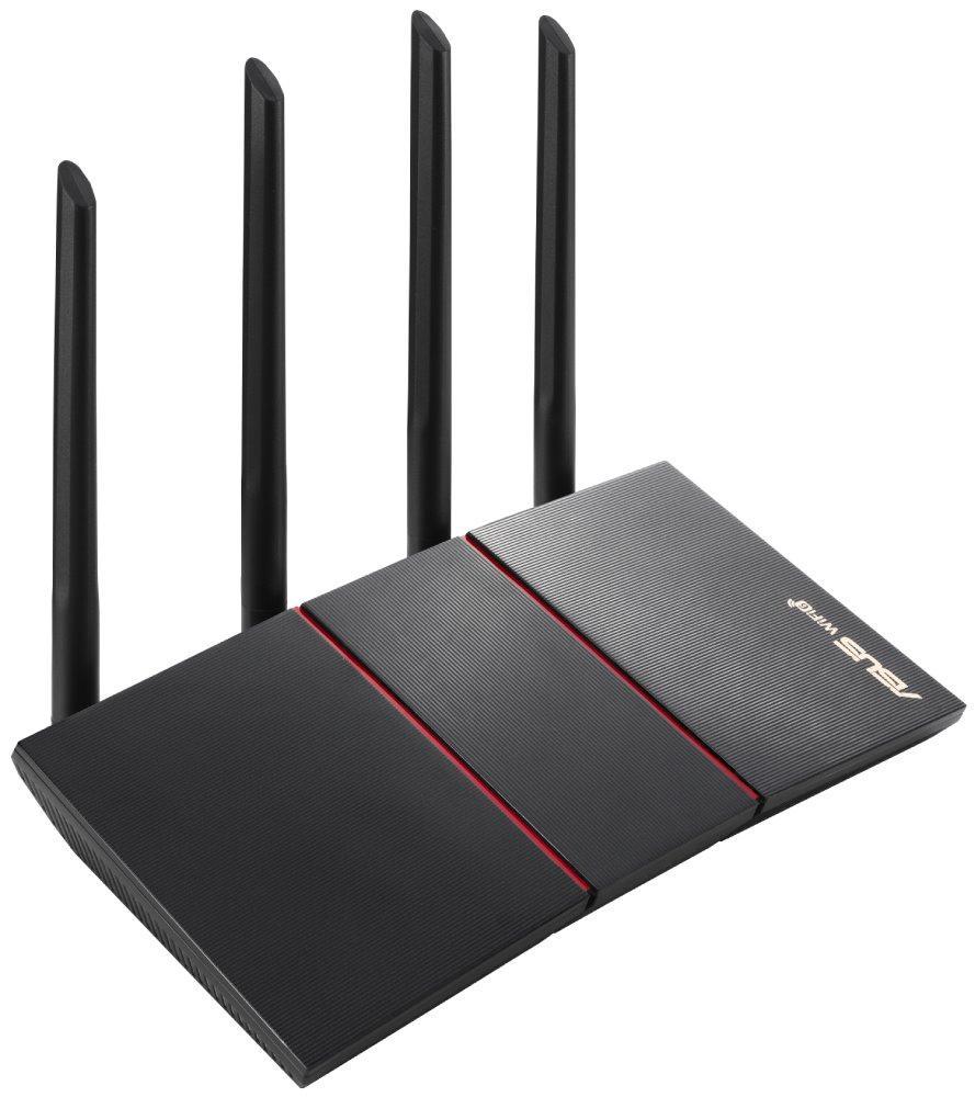 ASUS RT-AX55 Dual-Band Wireless AX1800 Gbit Router, WiFi 6, 802.11ax, 1x GbE WAN, 4x GbE LAN
