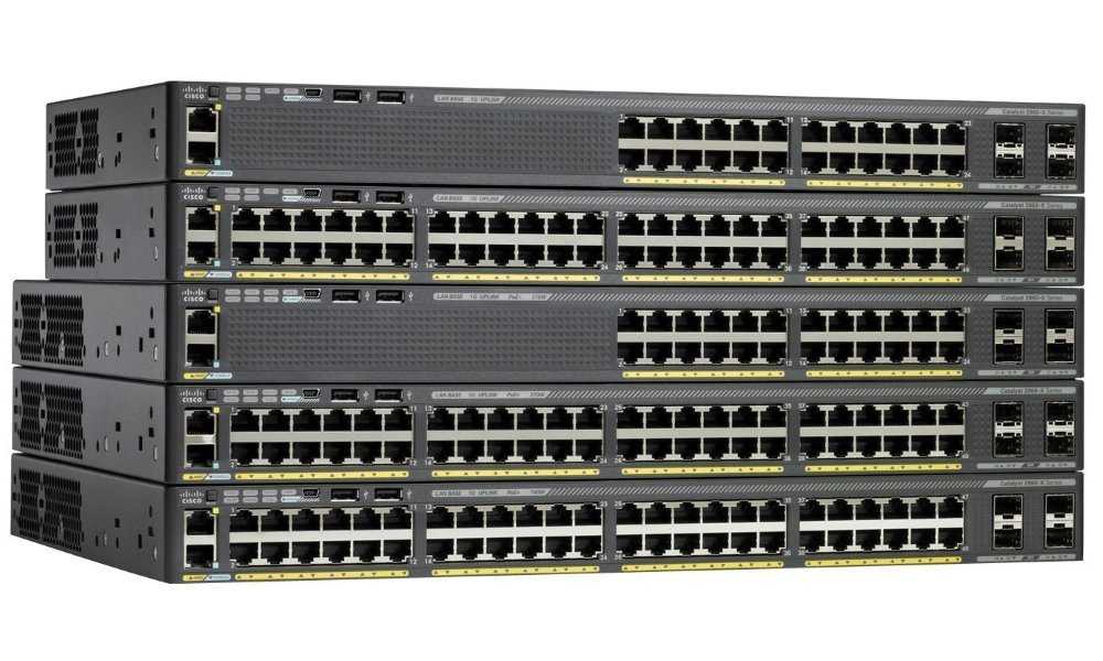 Cisco Catalyst C2960X-48FPS-L switch, 48x 10/100/1000 + 4x SFP, PoE 740W, L3