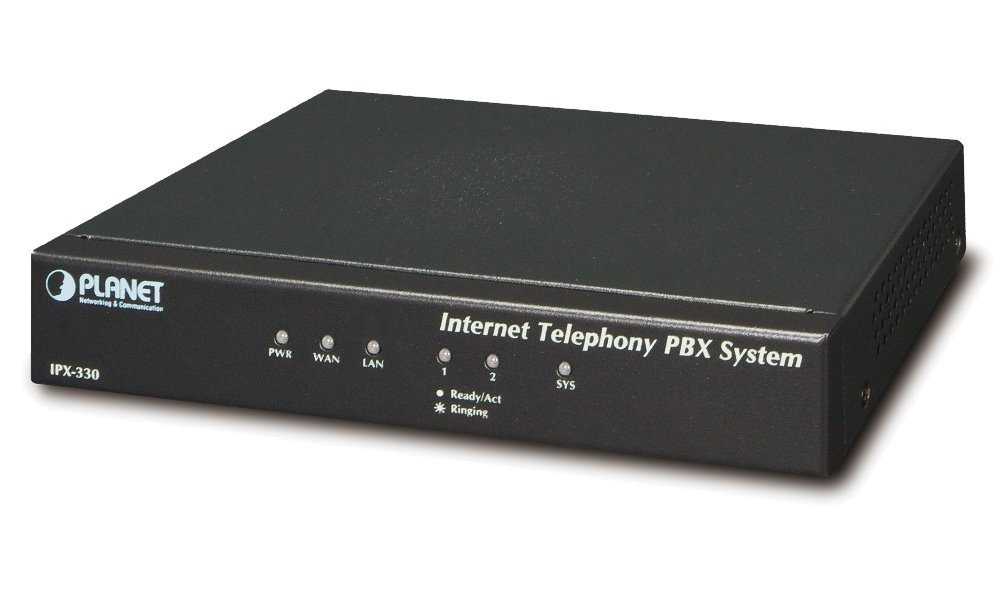 Planet IPX-330, IP PBX, 2x FXO, 30/15 uživatelů, IVR, záznamník/hlas.pošta, DID, BLF, FAX, Skype-SIP, VPN, CZ