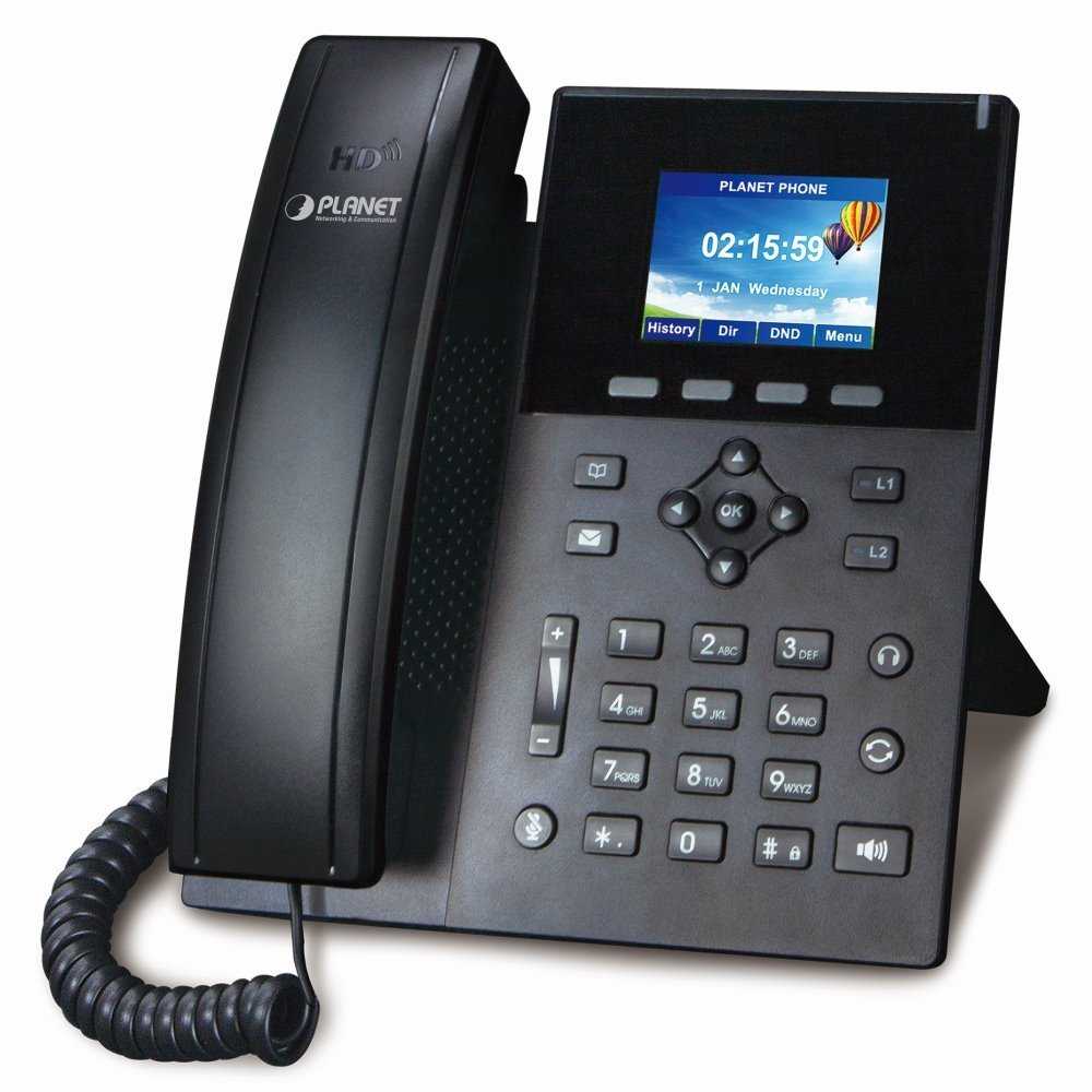 Planet VIP-1260PTVoIP telefon, HD audio G.722/Opus, barevný LCD, Auto Provision, Dual GbE LAN, PoE, CZ menu
