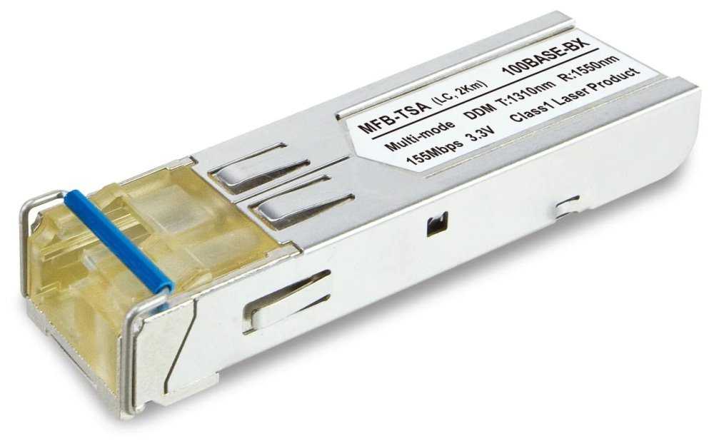 Planet MFB-TSA, SFP modul, 100Base-BX, multimode, WDM, TX:1310nm, DDM supported, 2km, -40~85°C