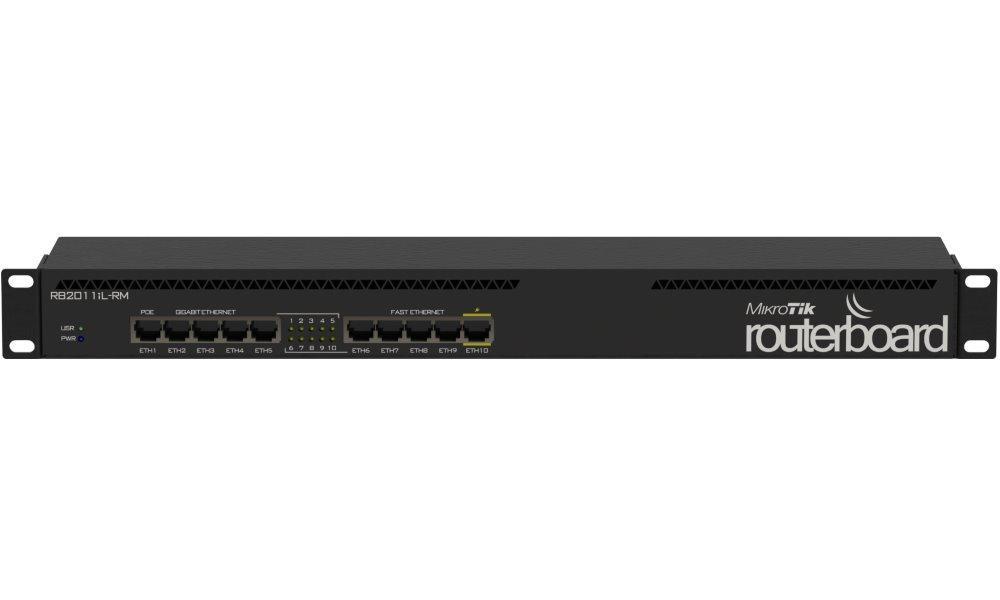 Mikrotik RouterBOARD RB2011iL-RM/ rack / Atheros 74K MIPS/64 MB RAM/5x GLAN/ 5x LAN/RouterOS L4 , rackmount