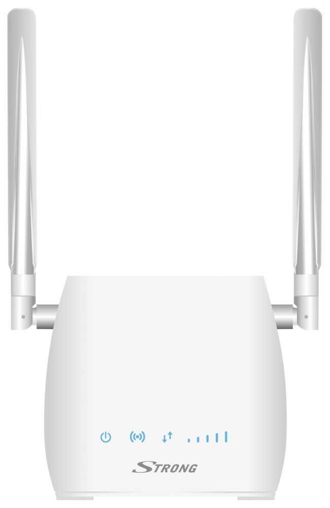 STRONG 4G LTE router 300M/ Wi-Fi standard 802.11 b/g/n/ 300 Mbit/s/ 2,4GHz/ 1x LAN/ USB/ SIM slot/ 2 odnímatelné antény