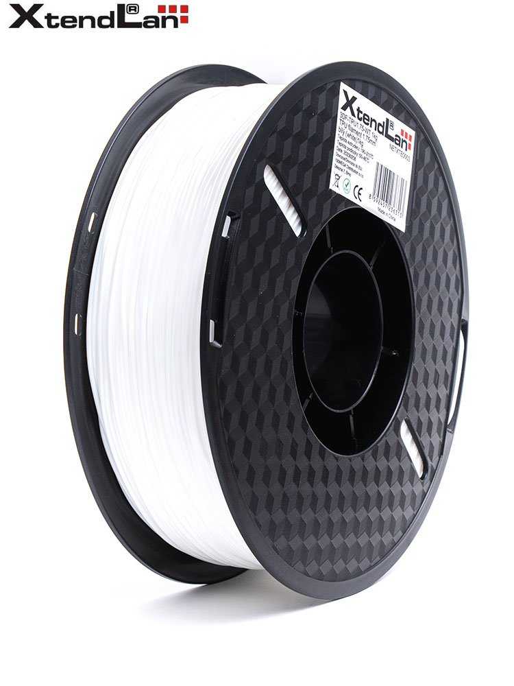 XtendLAN TPU filament 1,75mm bílý 1kg