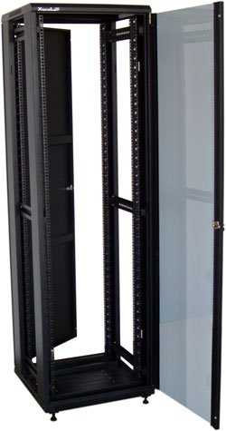 XtendLan 42U/600x1000 stojanový, černý, skleněné dveře, plná záda