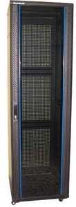 XtendLan 47U/600x600 stojanový, černý, skleněné dveře, perforovaná záda